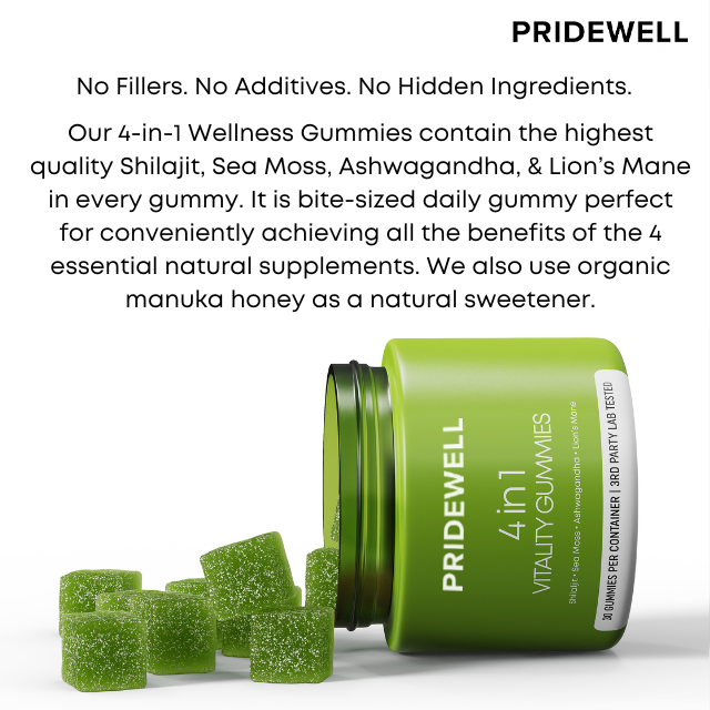 Pridewell 4-in-1 Vitality Gummies
