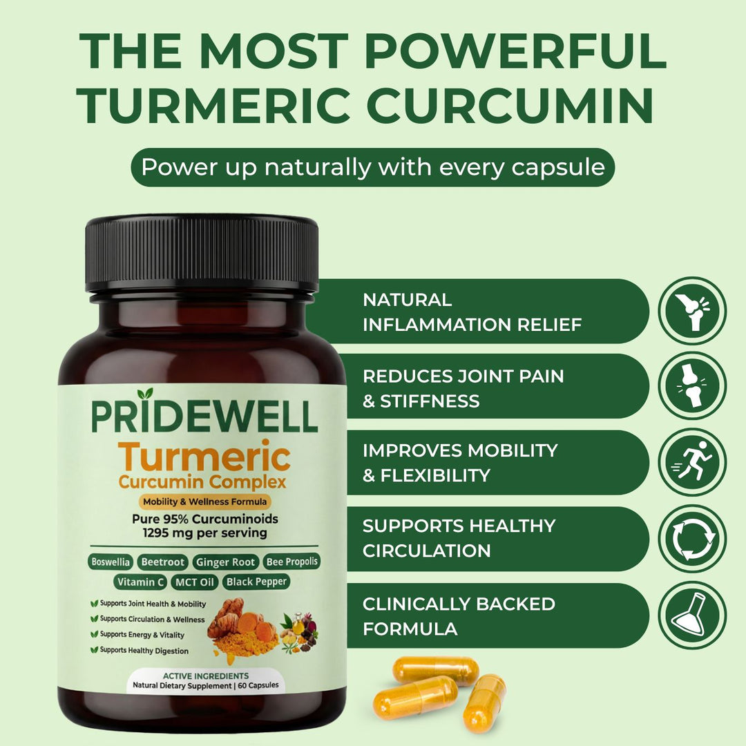 Powerful Turmeric Curcumin Capsules (1,295 MG)